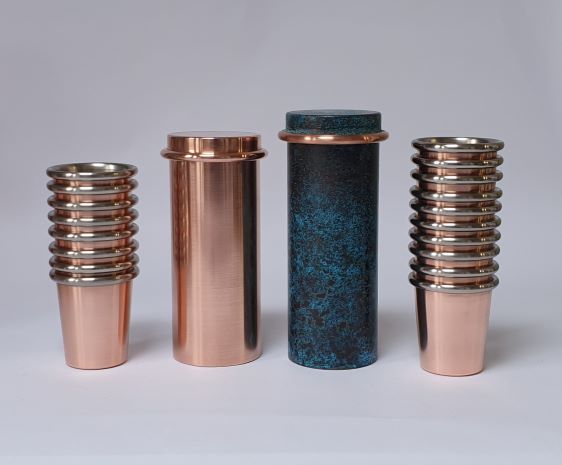 Solid Copper Sloe Gin / Tot Cups / Stirrup Cups